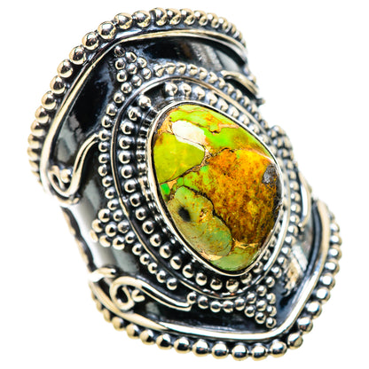 Green Copper Composite Turquoise Rings handcrafted by Ana Silver Co - RING132751 - Photo 2