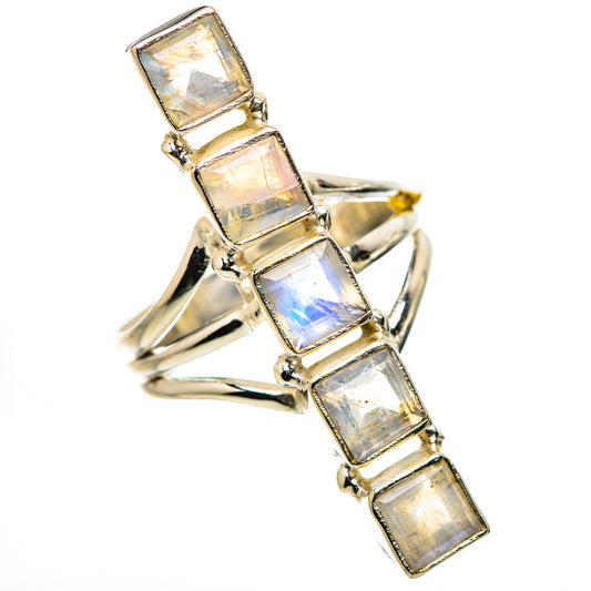 Rainbow Moonstone Rings handcrafted by Ana Silver Co - RING132759 - Photo 2