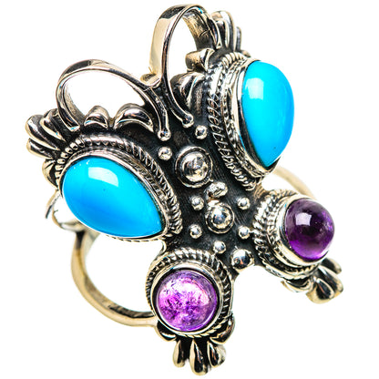 Sleeping Beauty Turquoise Rings handcrafted by Ana Silver Co - RING132760 - Photo 2