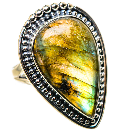 Labradorite Rings handcrafted by Ana Silver Co - RING132761 - Photo 2