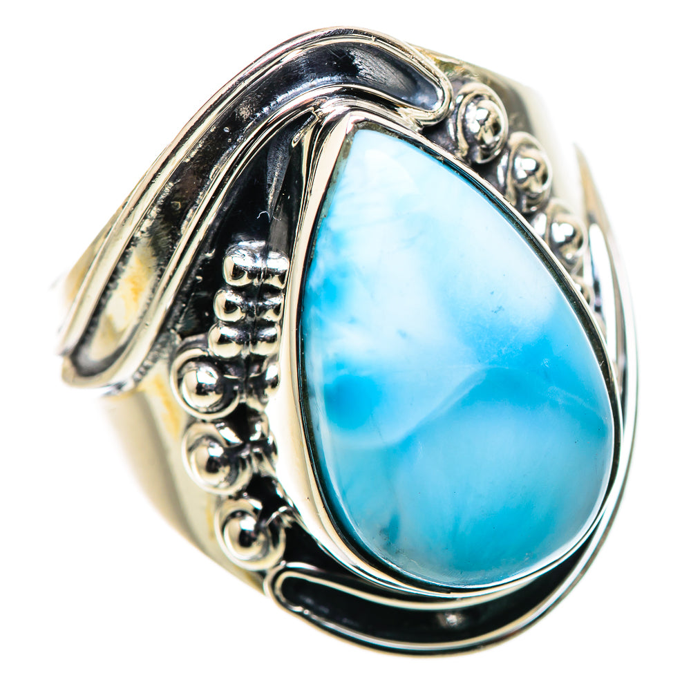 Larimar Rings handcrafted by Ana Silver Co - RING132766 - Photo 2