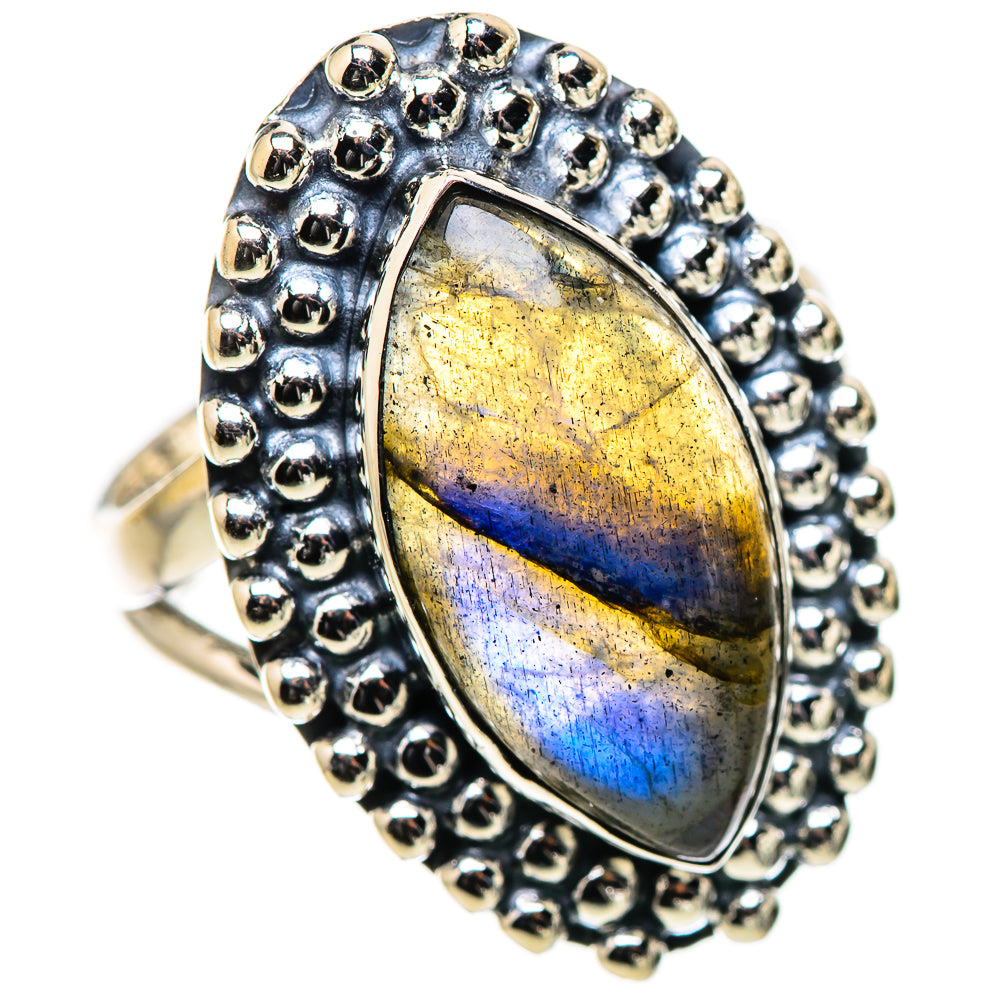 Labradorite Rings handcrafted by Ana Silver Co - RING132771 - Photo 2