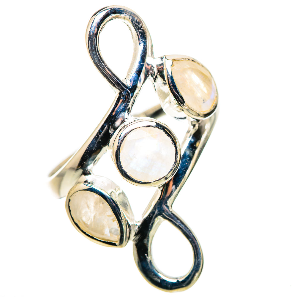Rainbow Moonstone Rings handcrafted by Ana Silver Co - RING132782 - Photo 2