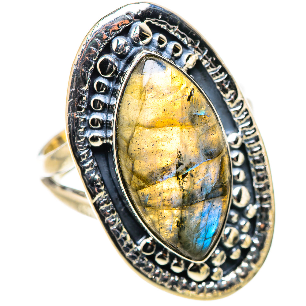 Labradorite Rings handcrafted by Ana Silver Co - RING132790 - Photo 2