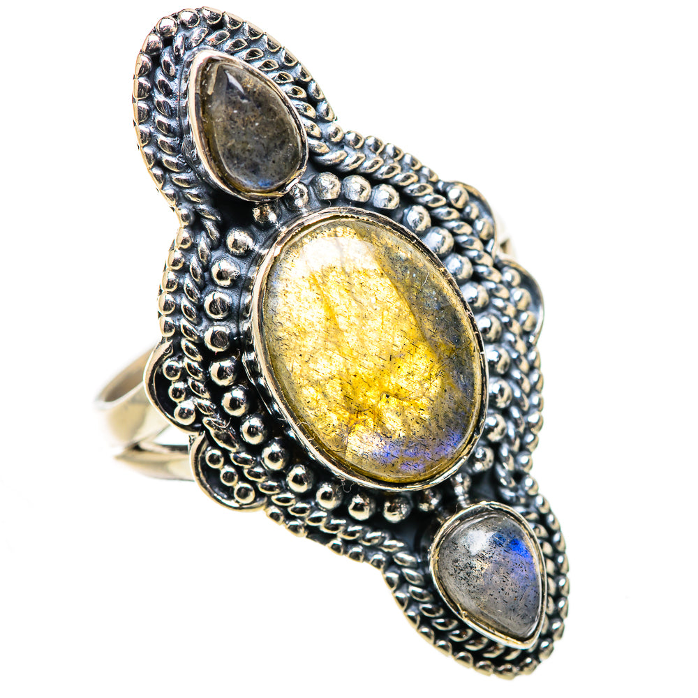 Labradorite Rings handcrafted by Ana Silver Co - RING132797 - Photo 2