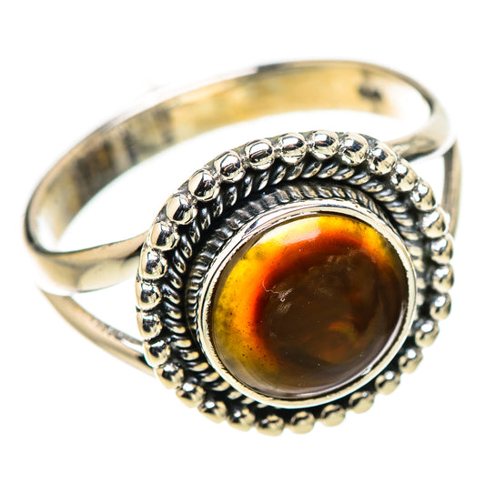 Mexican Fire Agate Rings handcrafted by Ana Silver Co - RING132801 - Photo 2