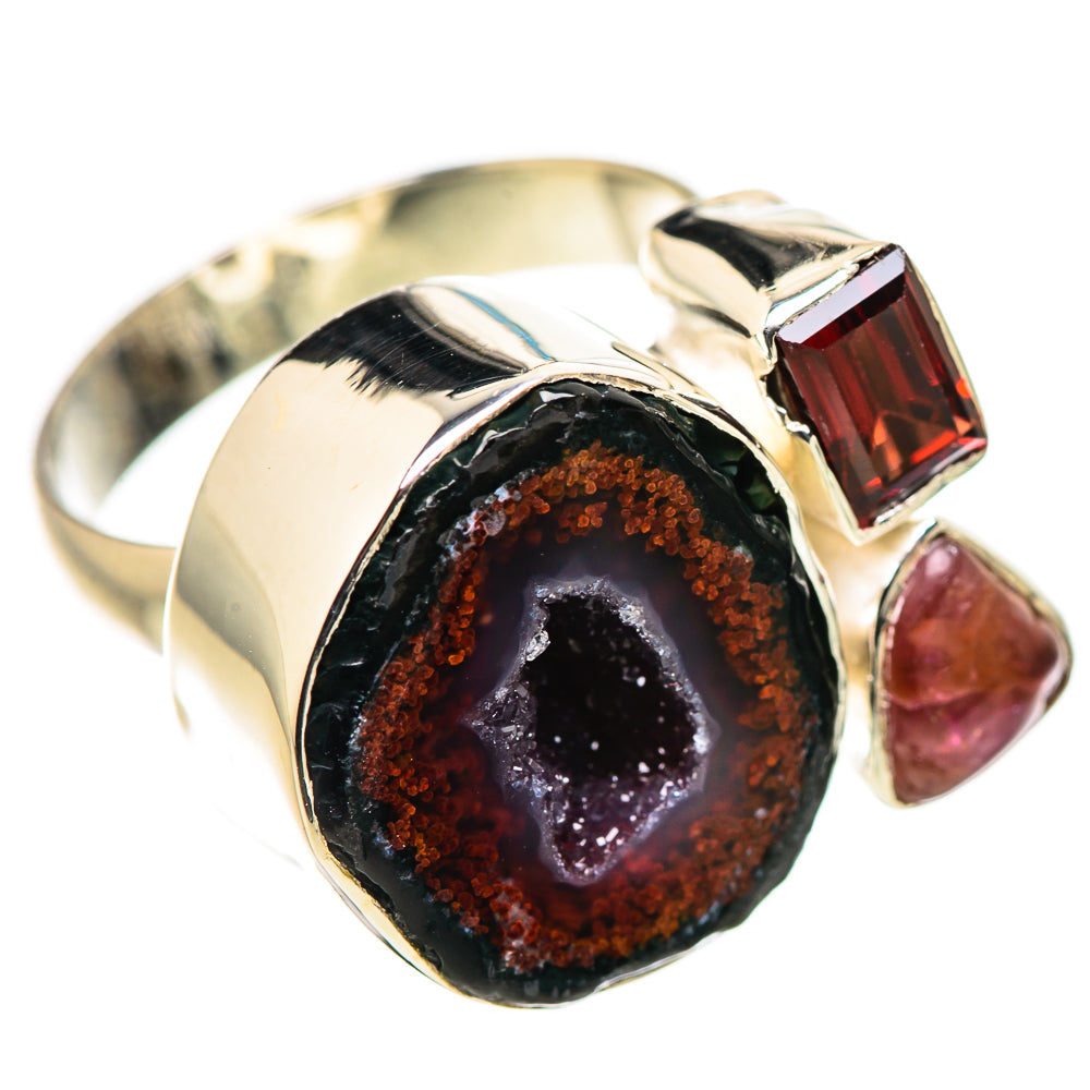 Coconut Geode Druzy Rings handcrafted by Ana Silver Co - RING132802 - Photo 2