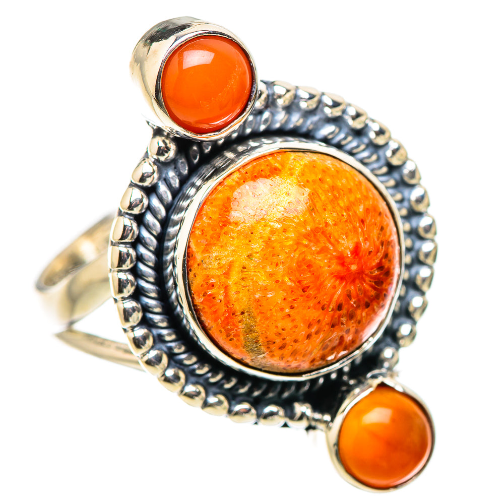 Sponge Coral Rings handcrafted by Ana Silver Co - RING132804 - Photo 2