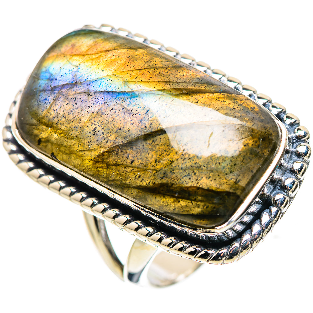 Labradorite Rings handcrafted by Ana Silver Co - RING132816 - Photo 2