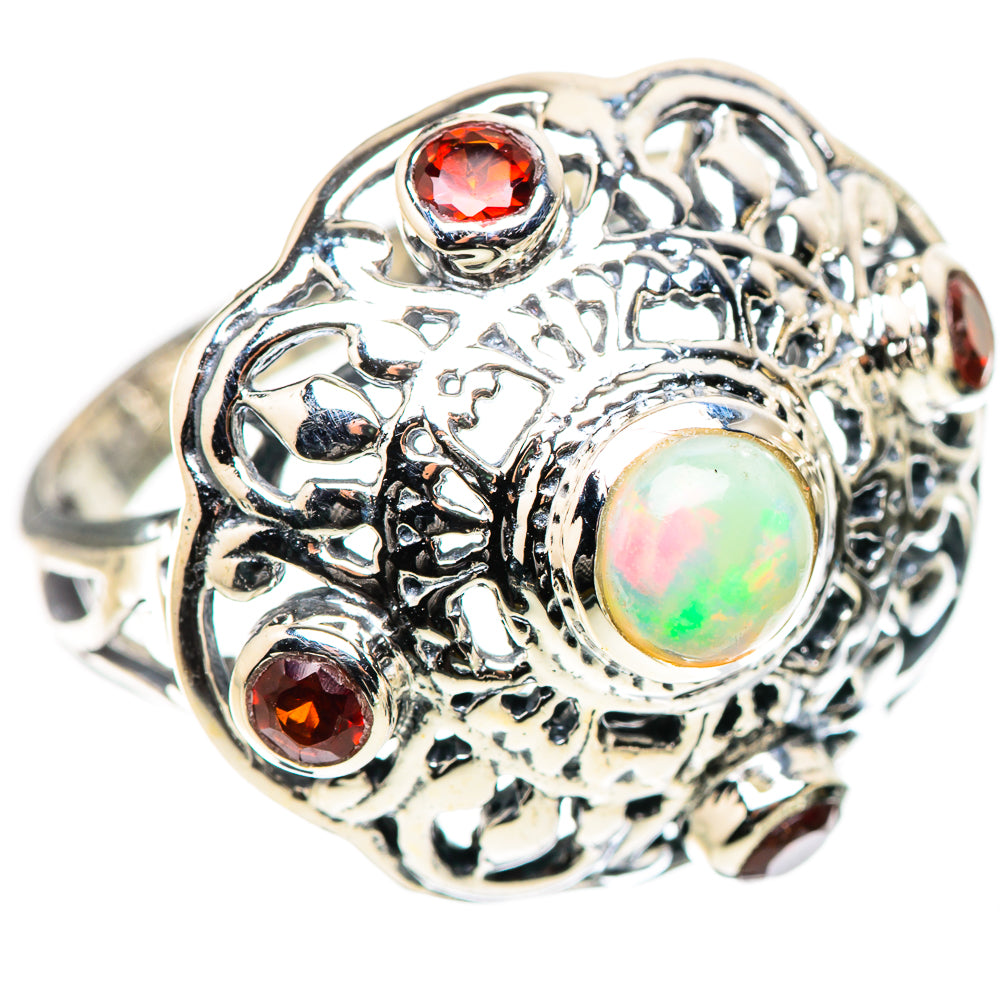 Ethiopian Opal Rings handcrafted by Ana Silver Co - RING132817 - Photo 2