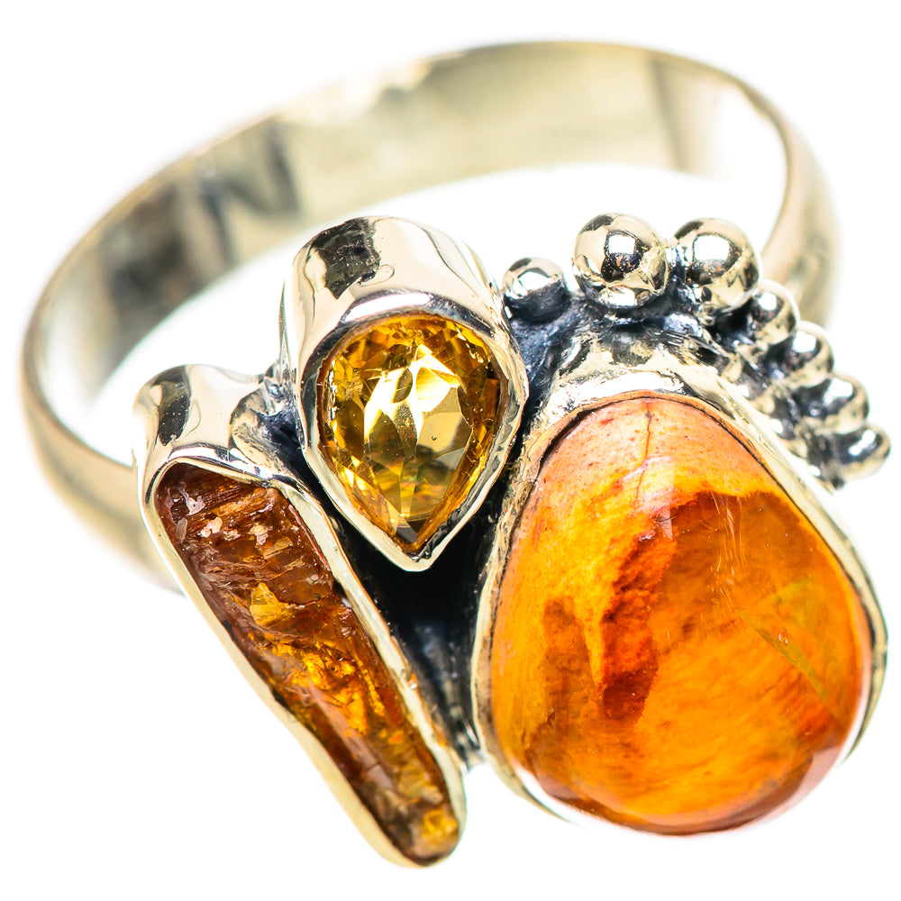 Mexican Fire Opal Rings handcrafted by Ana Silver Co - RING132818 - Photo 2
