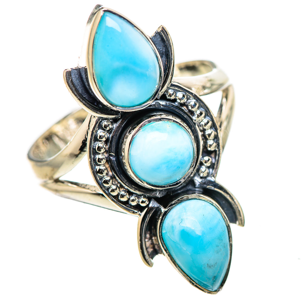 Larimar Rings handcrafted by Ana Silver Co - RING132820 - Photo 2