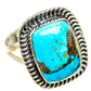Blue Copper Composite Turquoise Rings handcrafted by Ana Silver Co - RING132822 - Photo 2