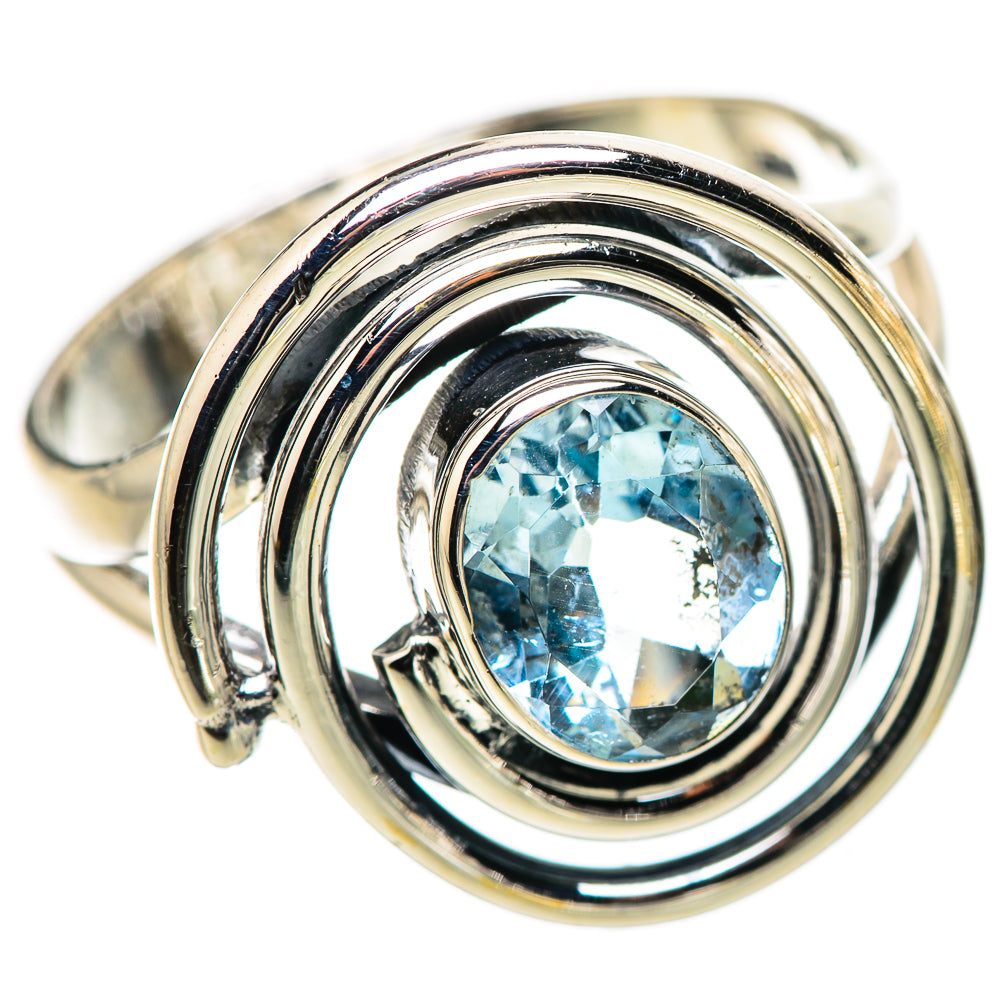 Blue Topaz Rings handcrafted by Ana Silver Co - RING132827 - Photo 2
