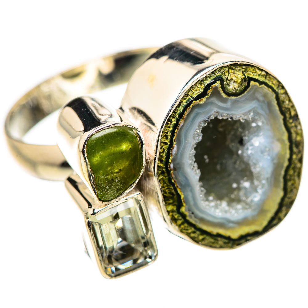 Coconut Geode Druzy Rings handcrafted by Ana Silver Co - RING132830 - Photo 2