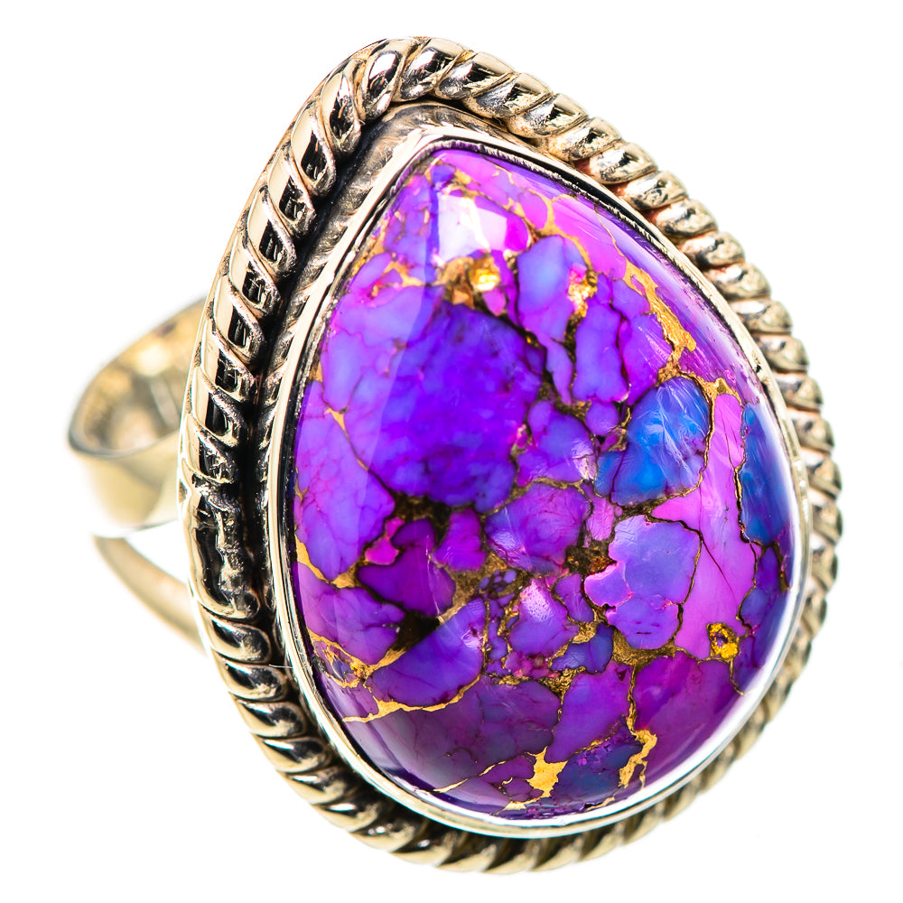 Purple Copper Composite Turquoise Rings handcrafted by Ana Silver Co - RING132837 - Photo 2