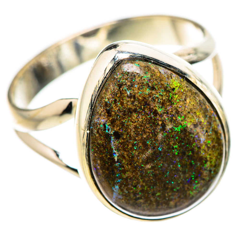 Andamooka Opal Rings handcrafted by Ana Silver Co - RING132841 - Photo 2