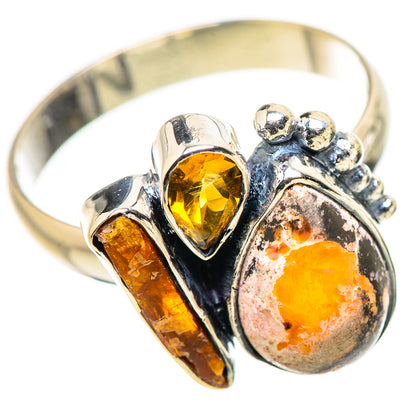 Mexican Fire Opal Rings handcrafted by Ana Silver Co - RING132843 - Photo 2