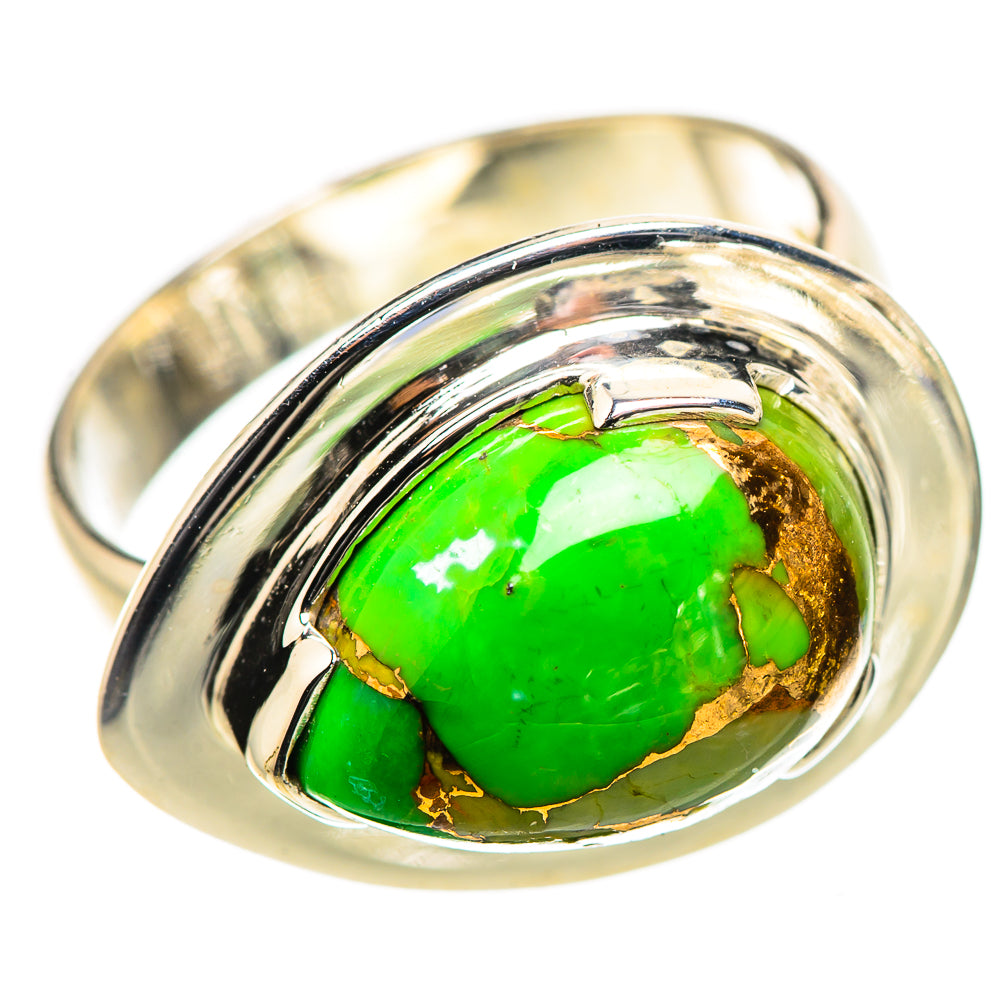 Green Copper Composite Turquoise Rings handcrafted by Ana Silver Co - RING132854 - Photo 2
