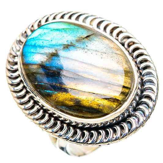 Labradorite Rings handcrafted by Ana Silver Co - RING132869 - Photo 2