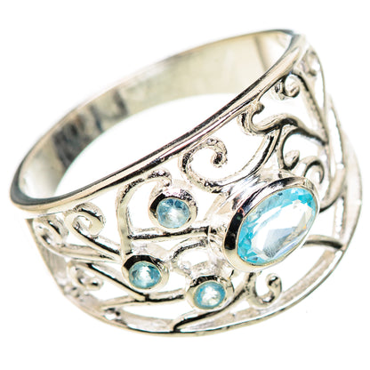 Blue Topaz Rings handcrafted by Ana Silver Co - RING132871 - Photo 2