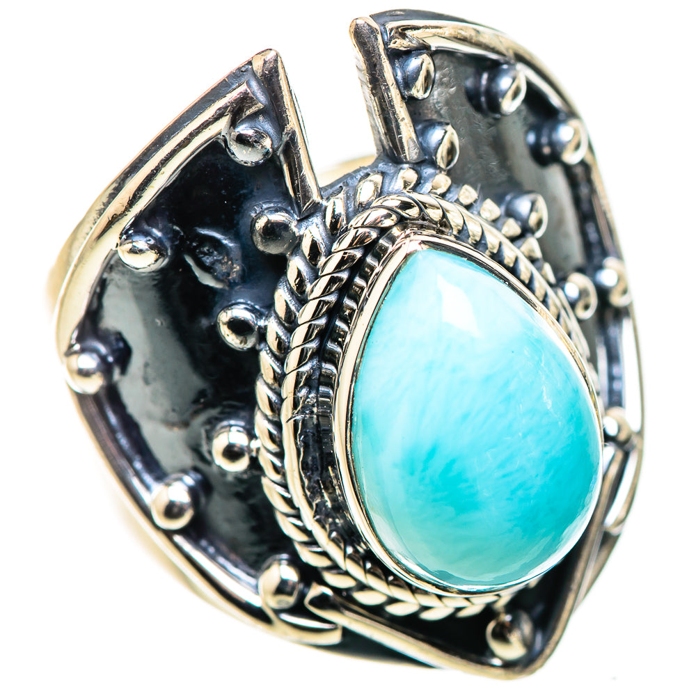 Larimar Rings handcrafted by Ana Silver Co - RING132875 - Photo 2