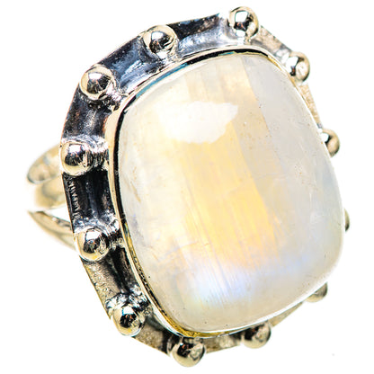 Rainbow Moonstone Rings handcrafted by Ana Silver Co - RING132888 - Photo 2