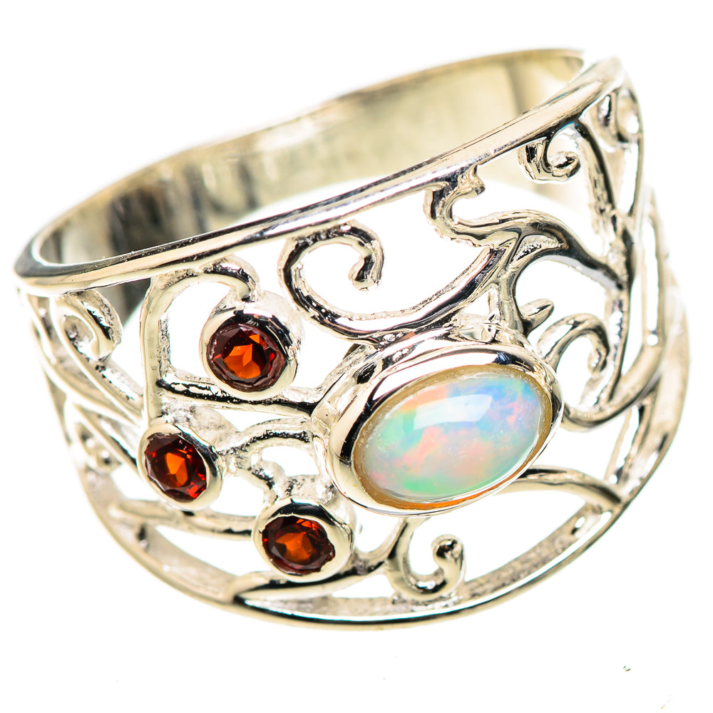 Ethiopian Opal Rings handcrafted by Ana Silver Co - RING132890 - Photo 2