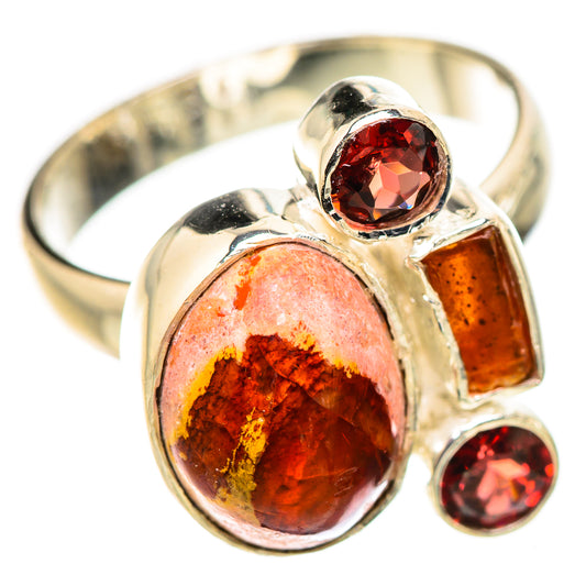 Mexican Fire Opal Rings handcrafted by Ana Silver Co - RING132891 - Photo 2
