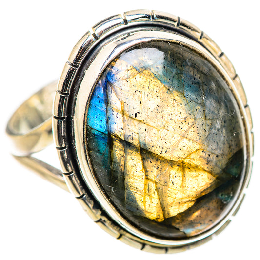 Labradorite Rings handcrafted by Ana Silver Co - RING132892 - Photo 2