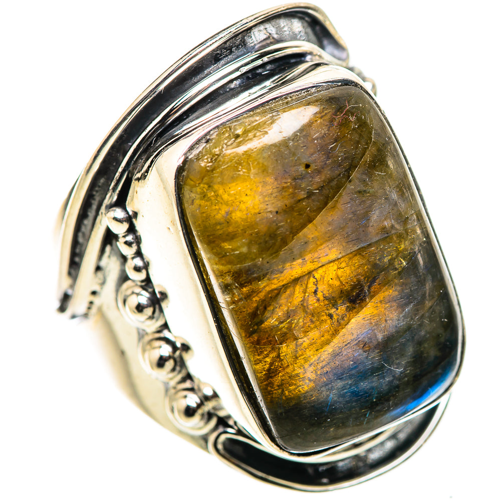 Labradorite Rings handcrafted by Ana Silver Co - RING132901 - Photo 2