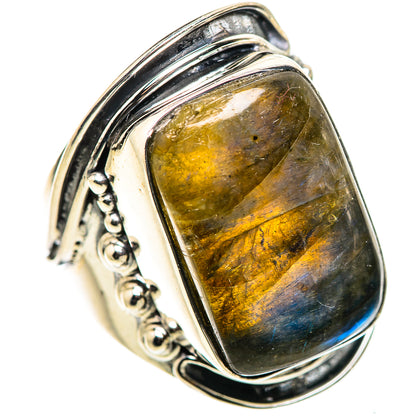 Labradorite Rings handcrafted by Ana Silver Co - RING132901 - Photo 2