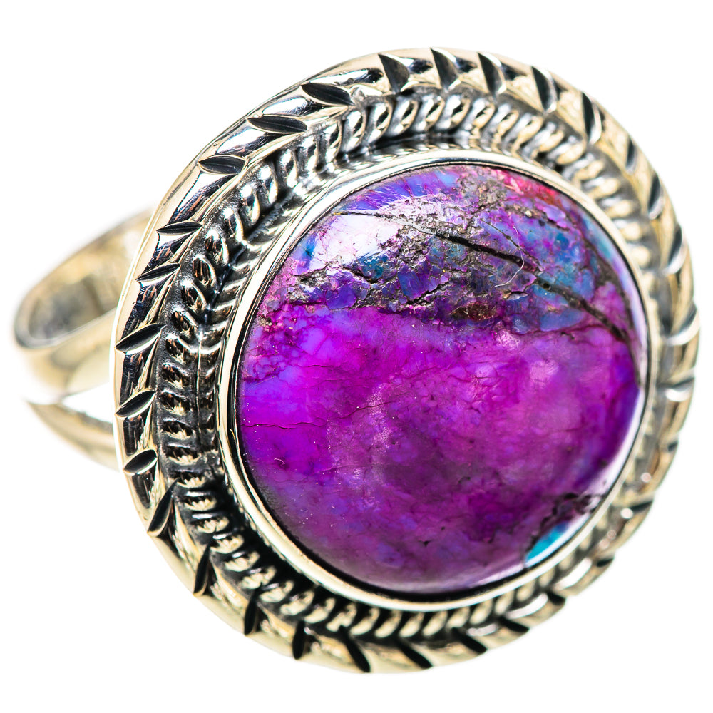 Purple Copper Composite Turquoise Rings handcrafted by Ana Silver Co - RING132907 - Photo 2