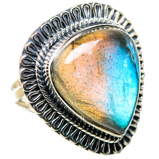 Labradorite Rings handcrafted by Ana Silver Co - RING132924 - Photo 2