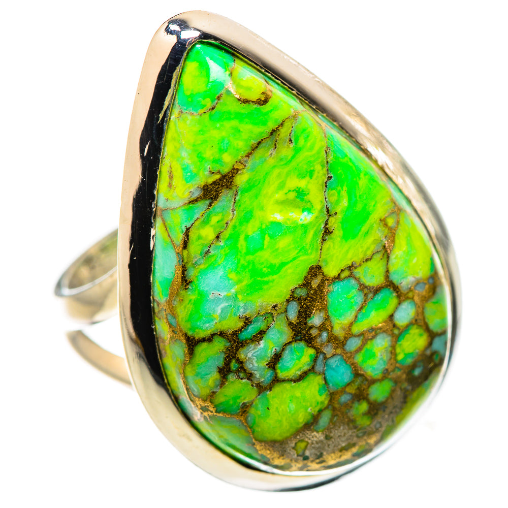 Green Copper Composite Turquoise Rings handcrafted by Ana Silver Co - RING132936 - Photo 2