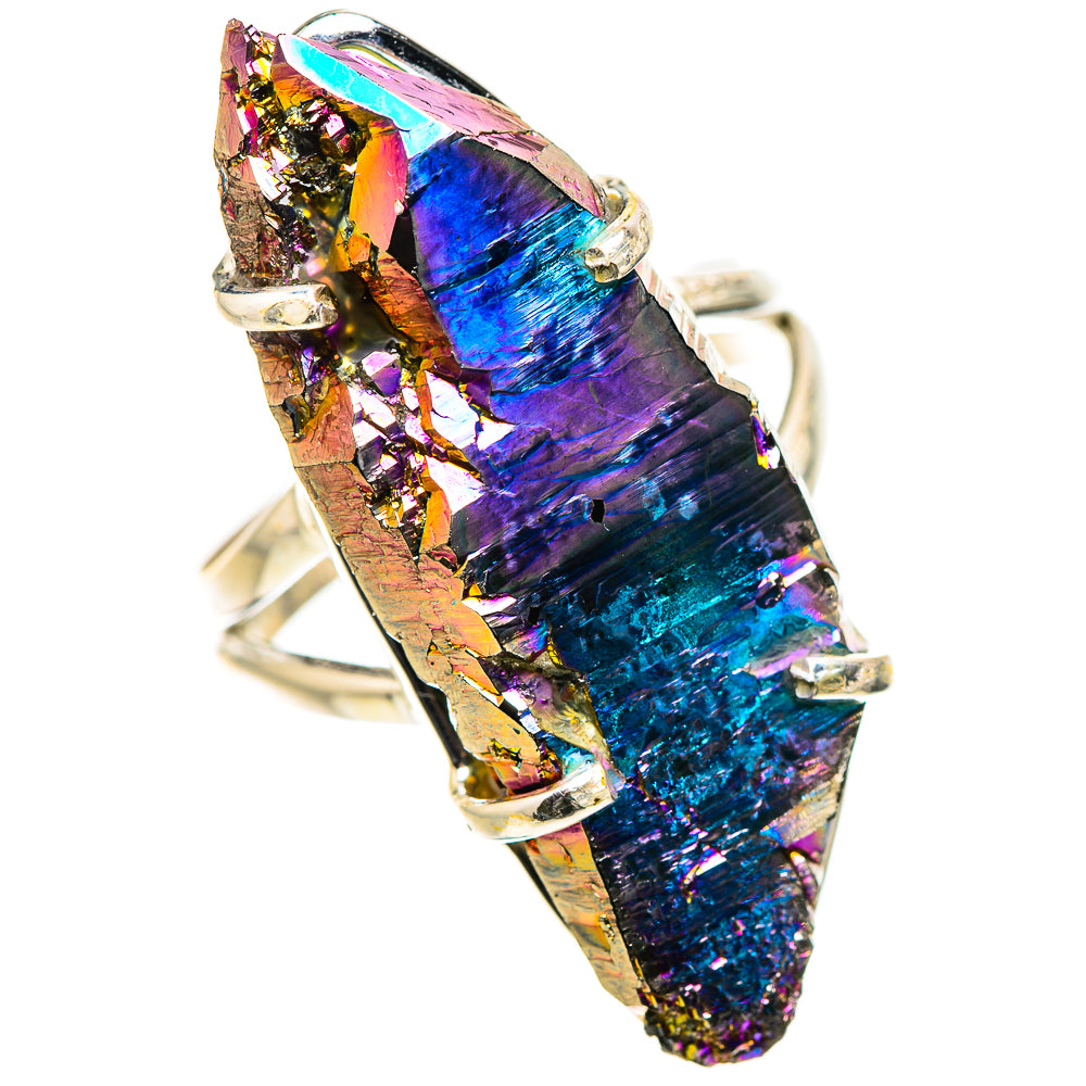 Titanium Sunshine Druzy Rings handcrafted by Ana Silver Co - RING132953 - Photo 2
