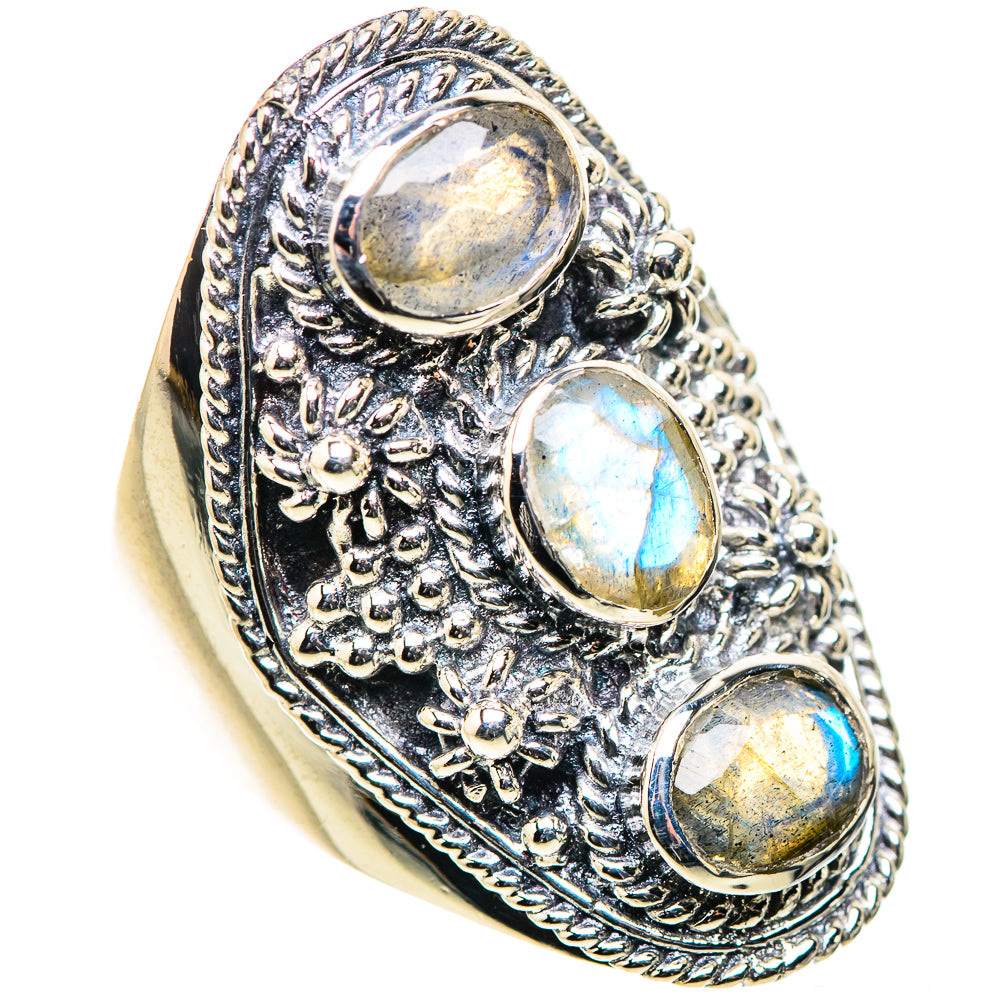Labradorite Rings handcrafted by Ana Silver Co - RING132955 - Photo 2
