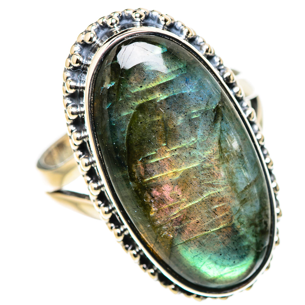 Labradorite Rings handcrafted by Ana Silver Co - RING132958 - Photo 2