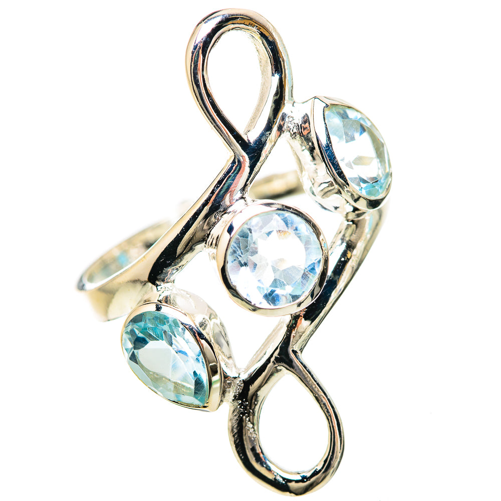 Blue Topaz Rings handcrafted by Ana Silver Co - RING132966 - Photo 2