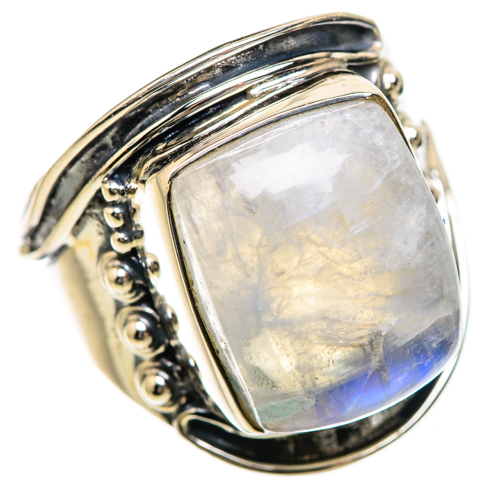 Rainbow Moonstone Rings handcrafted by Ana Silver Co - RING132984 - Photo 2