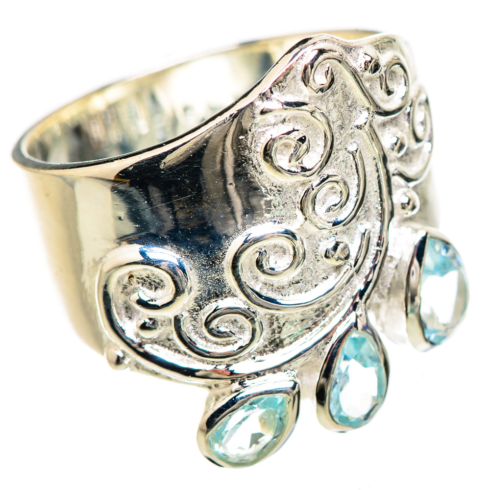 Blue Topaz Rings handcrafted by Ana Silver Co - RING132989 - Photo 2