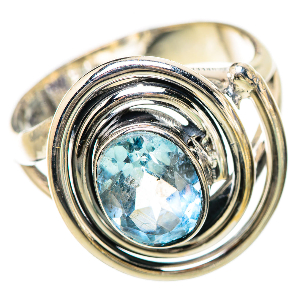 Blue Topaz Rings handcrafted by Ana Silver Co - RING132996 - Photo 2