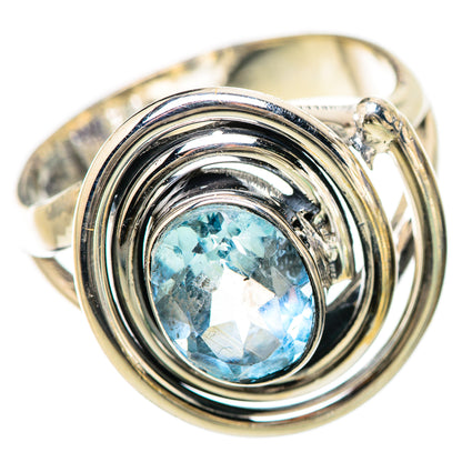 Blue Topaz Rings handcrafted by Ana Silver Co - RING132996 - Photo 2