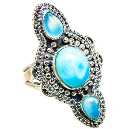Larimar Rings handcrafted by Ana Silver Co - RING133017 - Photo 2