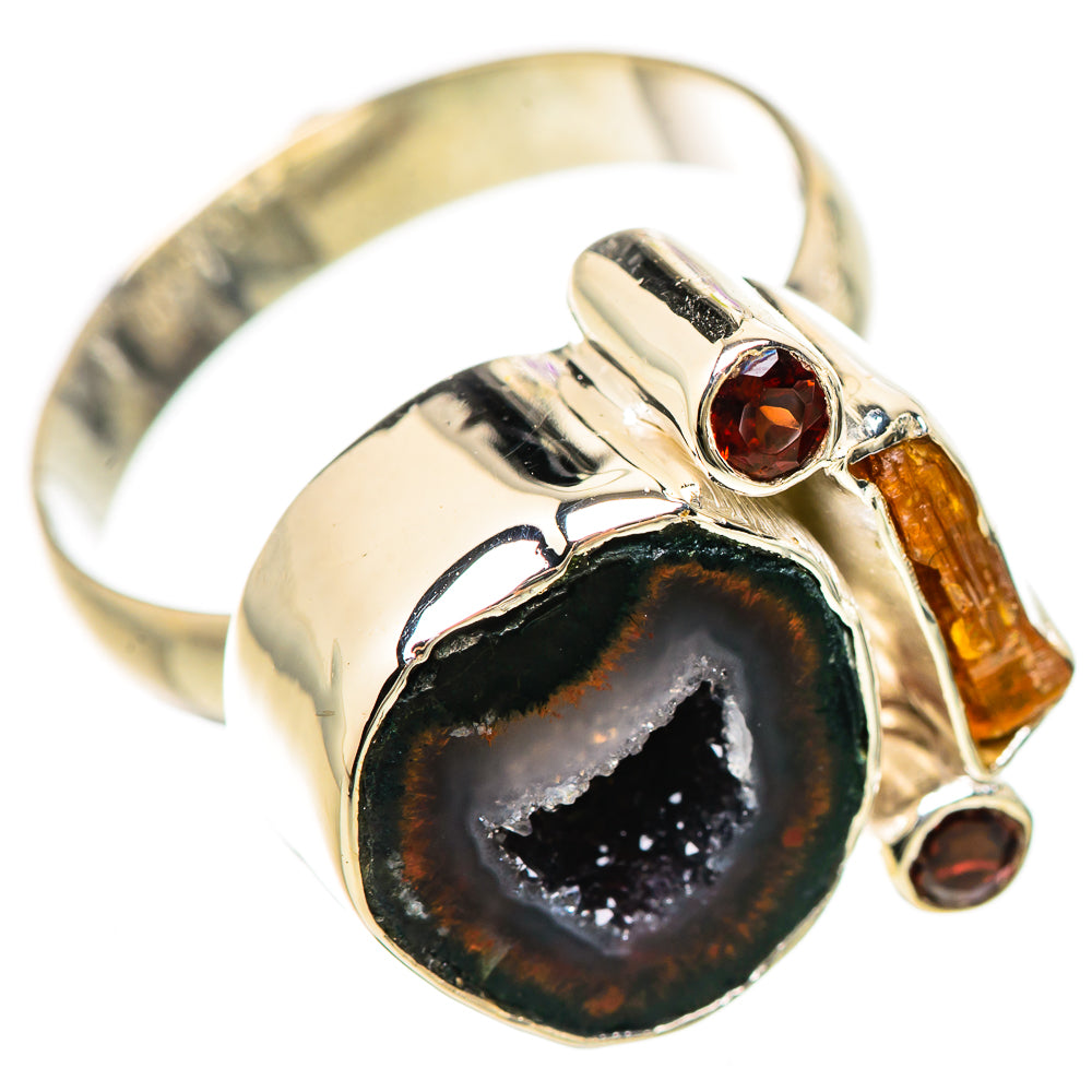 Coconut Geode Druzy Rings handcrafted by Ana Silver Co - RING133036 - Photo 2