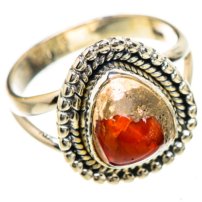 Mexican Fire Opal Rings handcrafted by Ana Silver Co - RING133037 - Photo 2