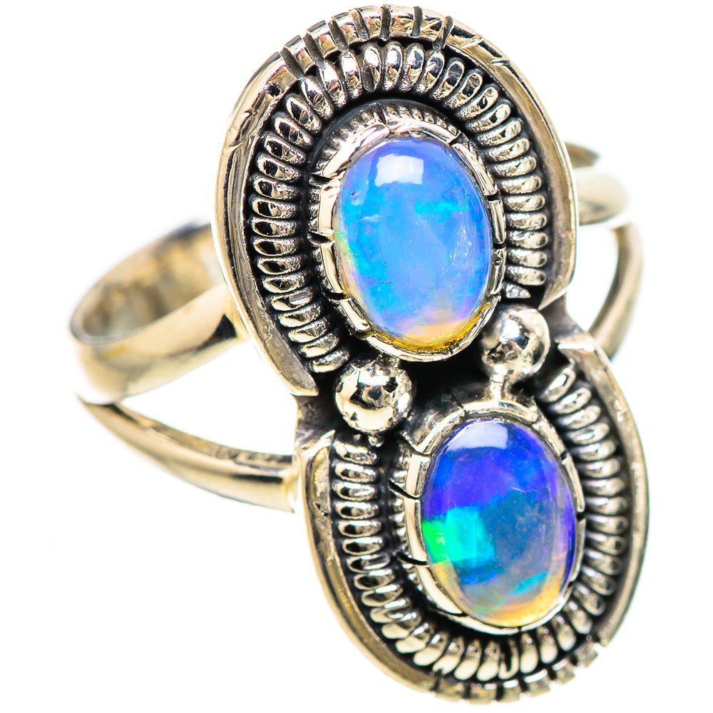 Ethiopian Opal Rings handcrafted by Ana Silver Co - RING133038 - Photo 2