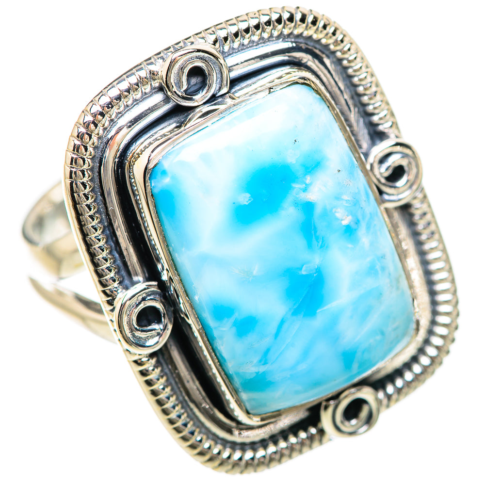 Larimar Rings handcrafted by Ana Silver Co - RING133043 - Photo 2