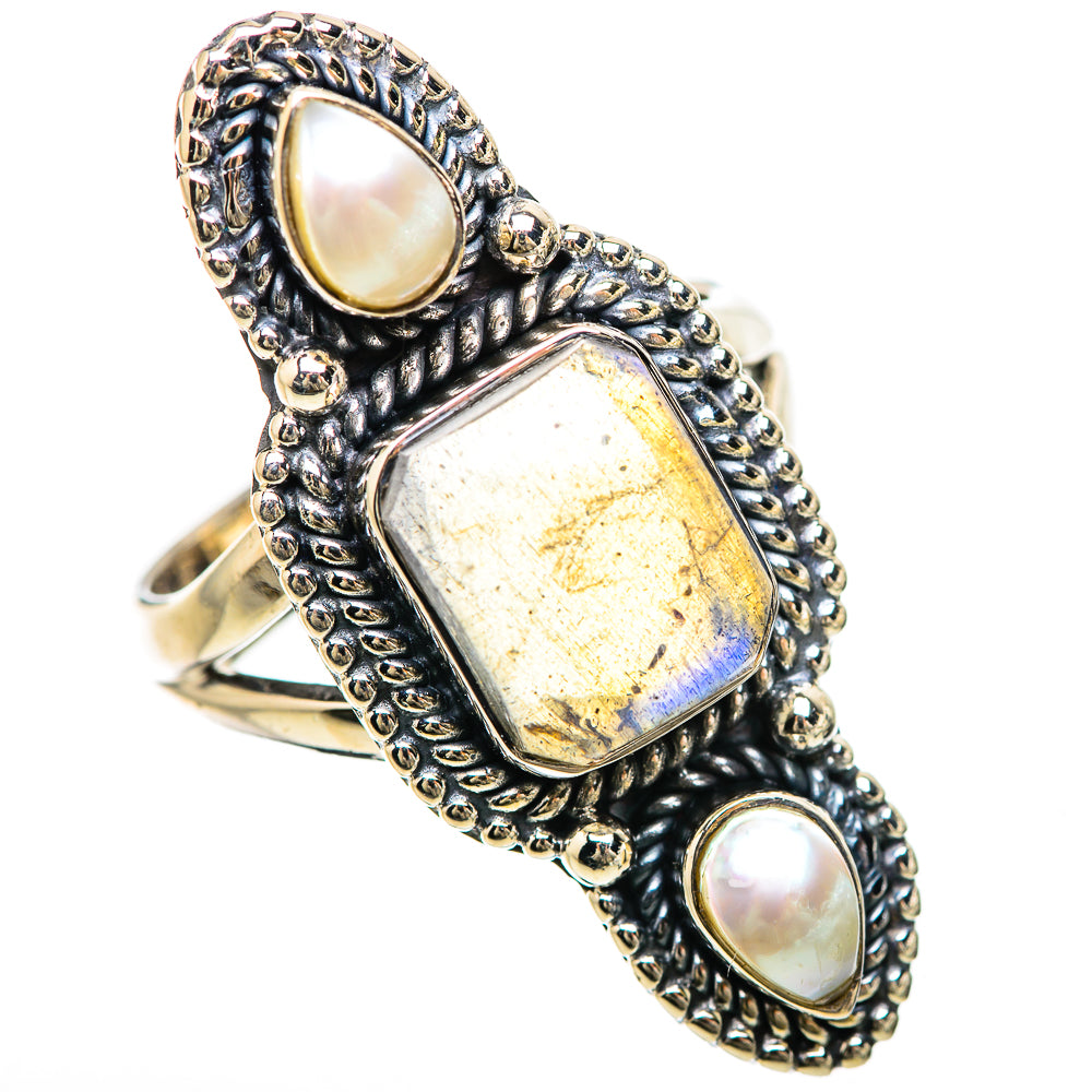 Labradorite Rings handcrafted by Ana Silver Co - RING133046 - Photo 2