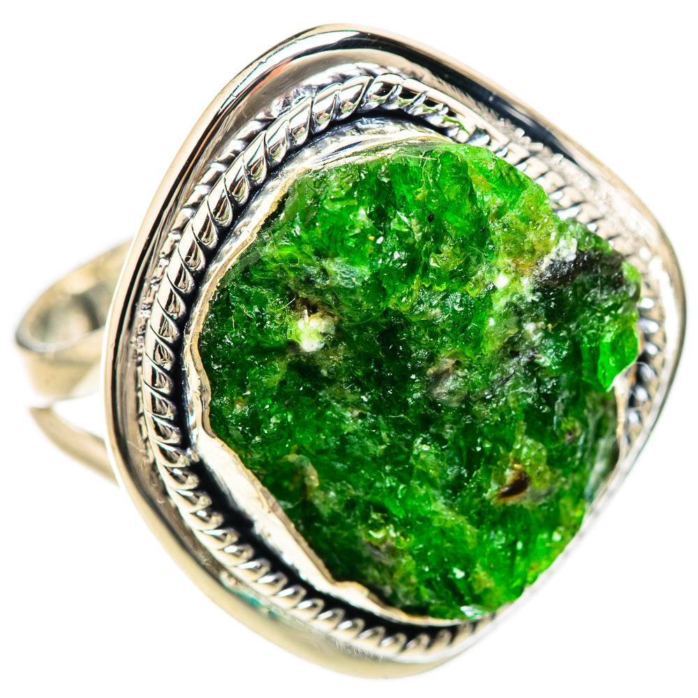 Chrome Diopside Rings handcrafted by Ana Silver Co - RING133050 - Photo 2